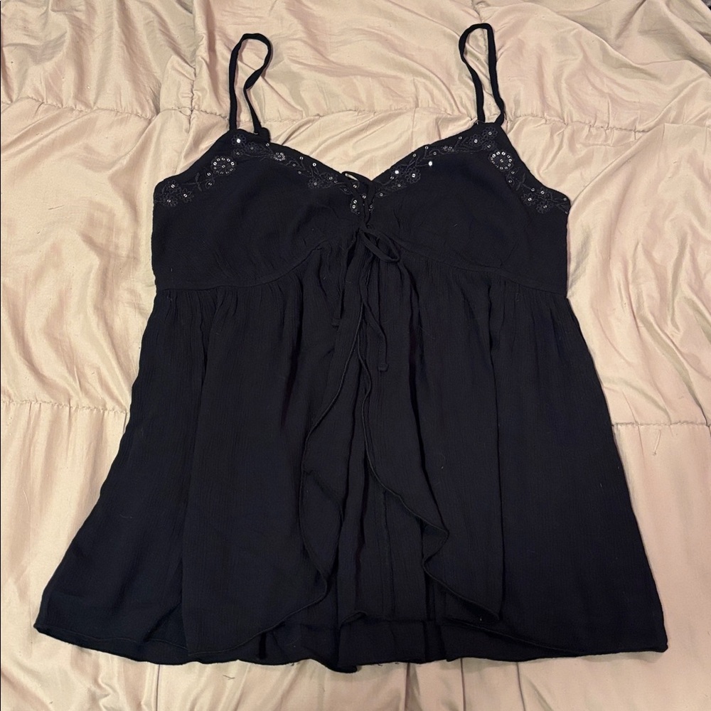 brand new hollister shimmer babydoll top - Picture 1 of 6